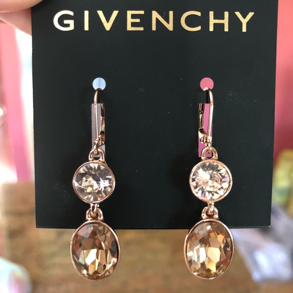 Givenchy Jewelry - NWT Givenchy Swarovski Crystal Rose Gold Earrings